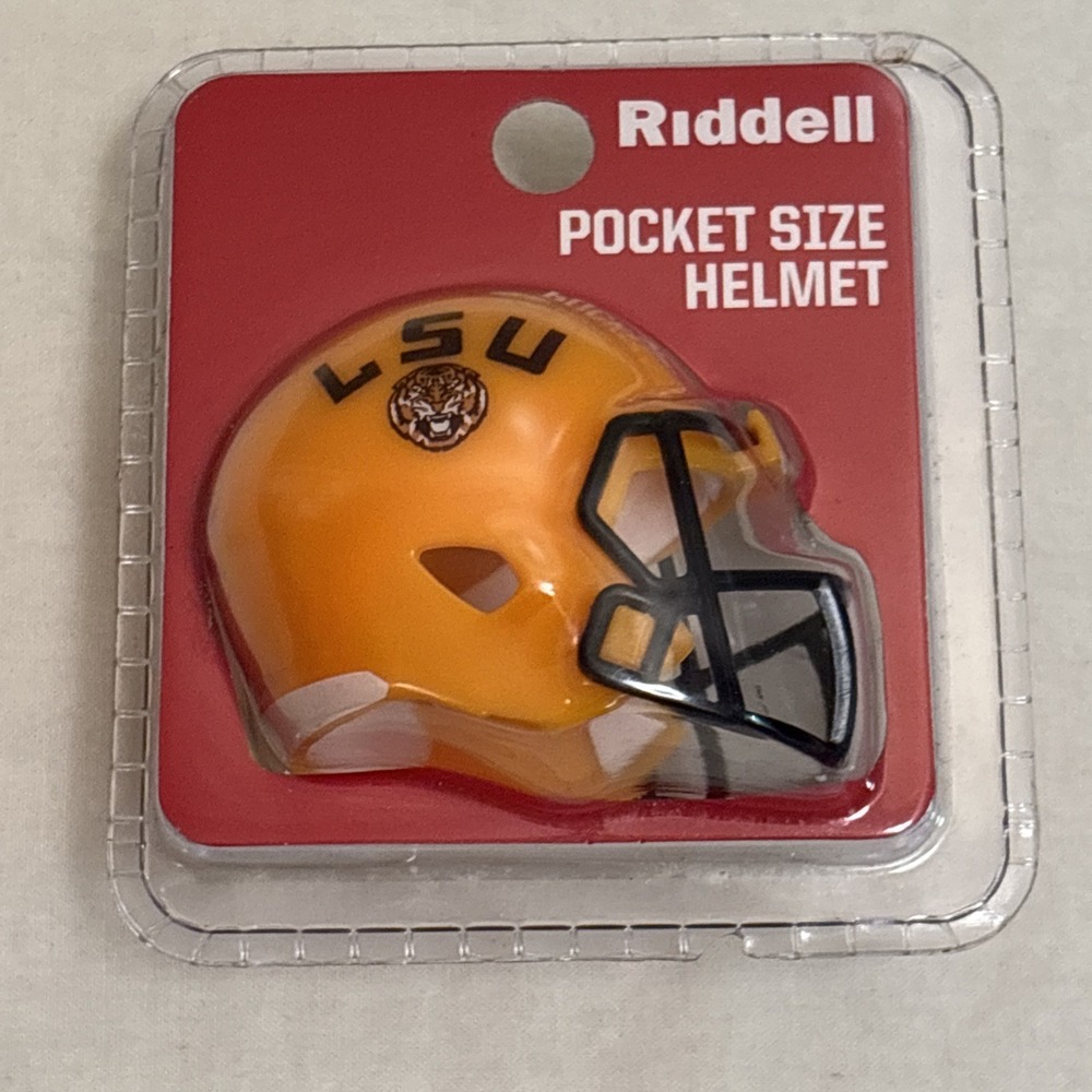 LSU Tigers SEC 2025 Riddell Pocket Size Football Helmet Collectible Yellow